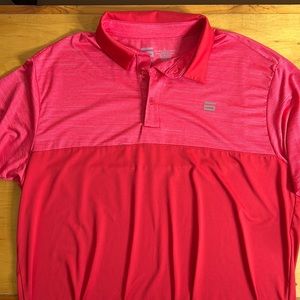 Three Sixty Six - Mens Golf Polo - Red/Pink